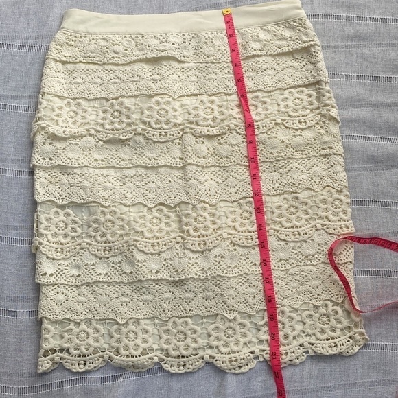 Blue Rain creamy white crochet skirt. - Picture 10 of 13